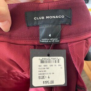 CLUB MONACO FELEESHA PANT BURGUNDY